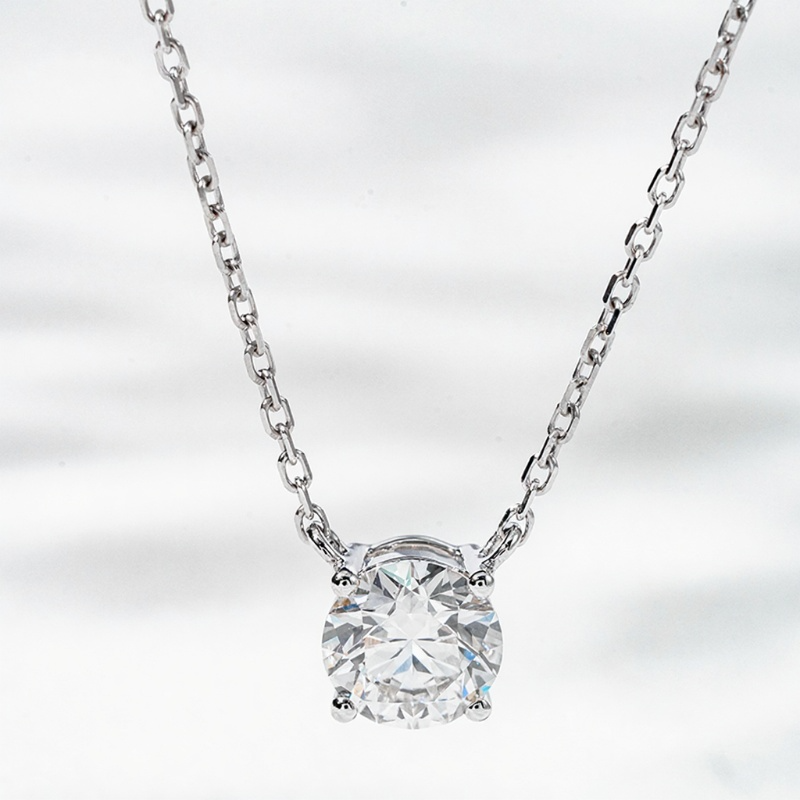 By Charis Round Lab Grown Diamond Pendant Necklace