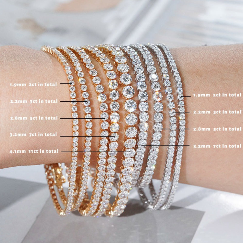 By Charis Round Brilliant Tennis Bracelet